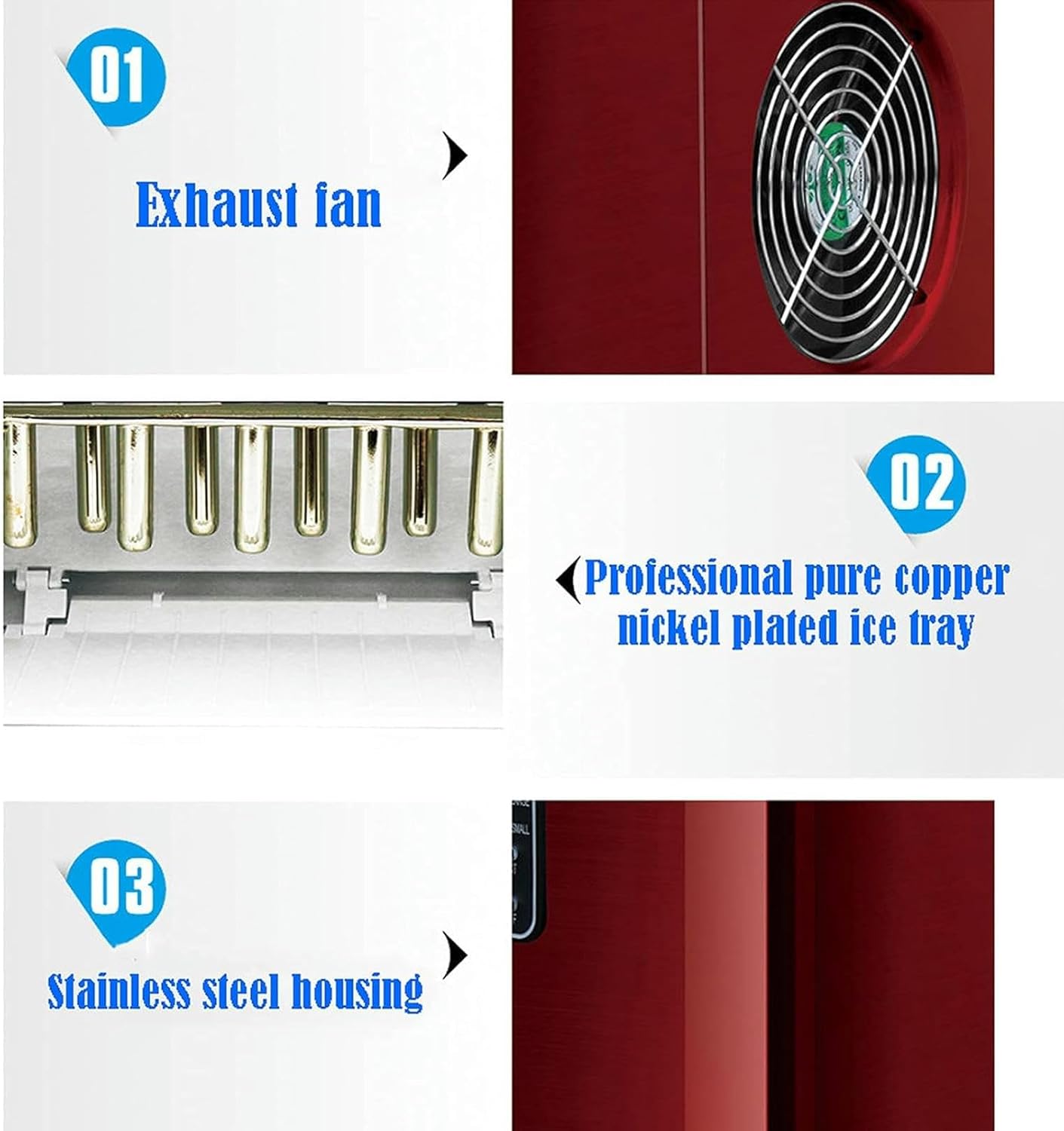 Electric Ice Maker Countertop, Portable Ice Cube Maker Countertop, Countertop Ice Maker Machine Soft Ice, Self-Cleaning Function - Fit for Home Party-1pc