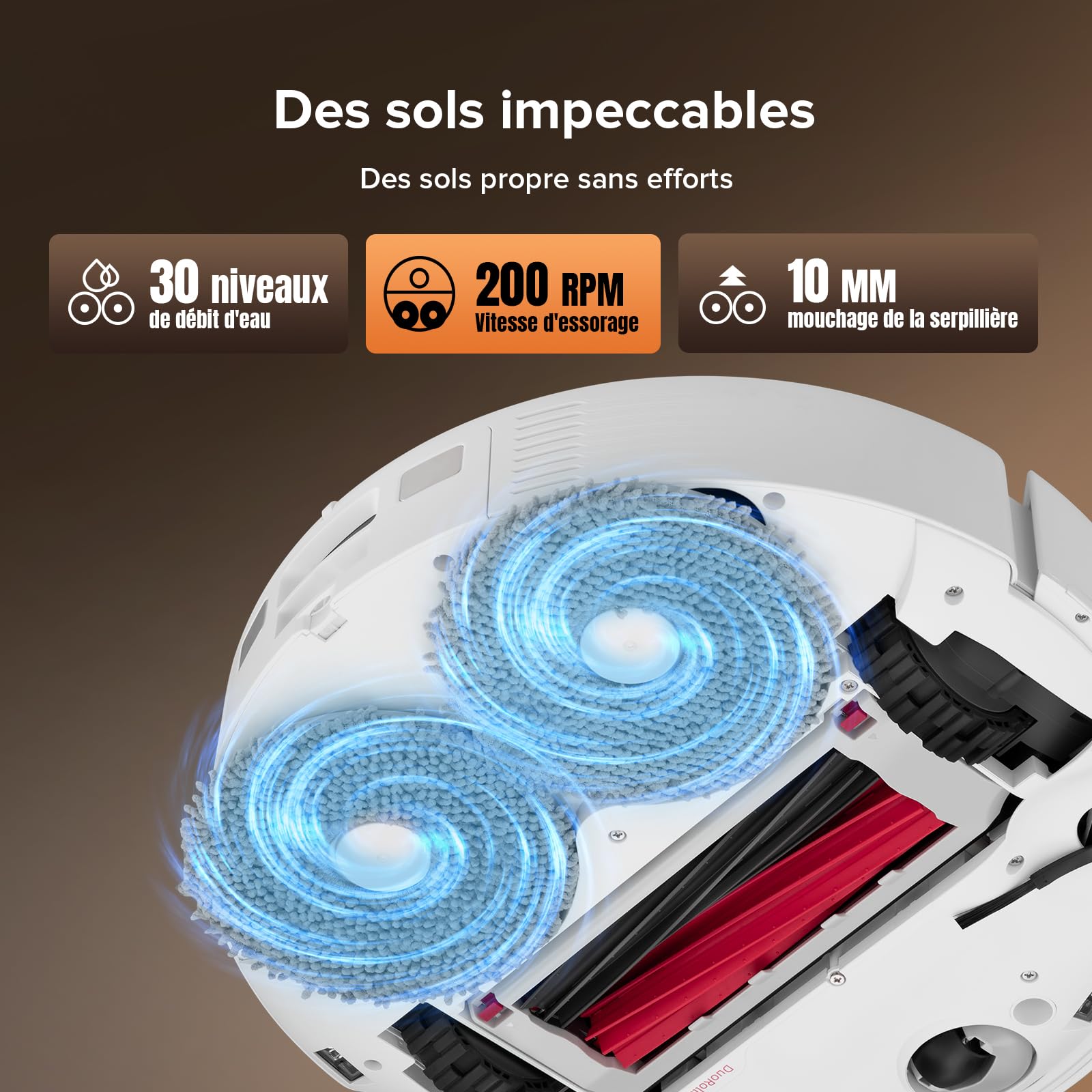 roborock Qrevo S Set Aspirateur Robot Laveur, 7000Pa HyperForce, Double Serpillière Rotative 200 tr/min & Relevable 10mm, Station Multifonctionnelle, 3D Cartographie, Reactive Tech, Contrôle APP, Noir roborock Qrevo S Set Aspirateur Robot Laveur, 7000Pa HyperForce, Double Serpillière Rotative 200 tr/min & Relevable 10mm, Station Multifonctionnelle, 3D Cartographie, Reactive Tech, Contrôle APP, Noir