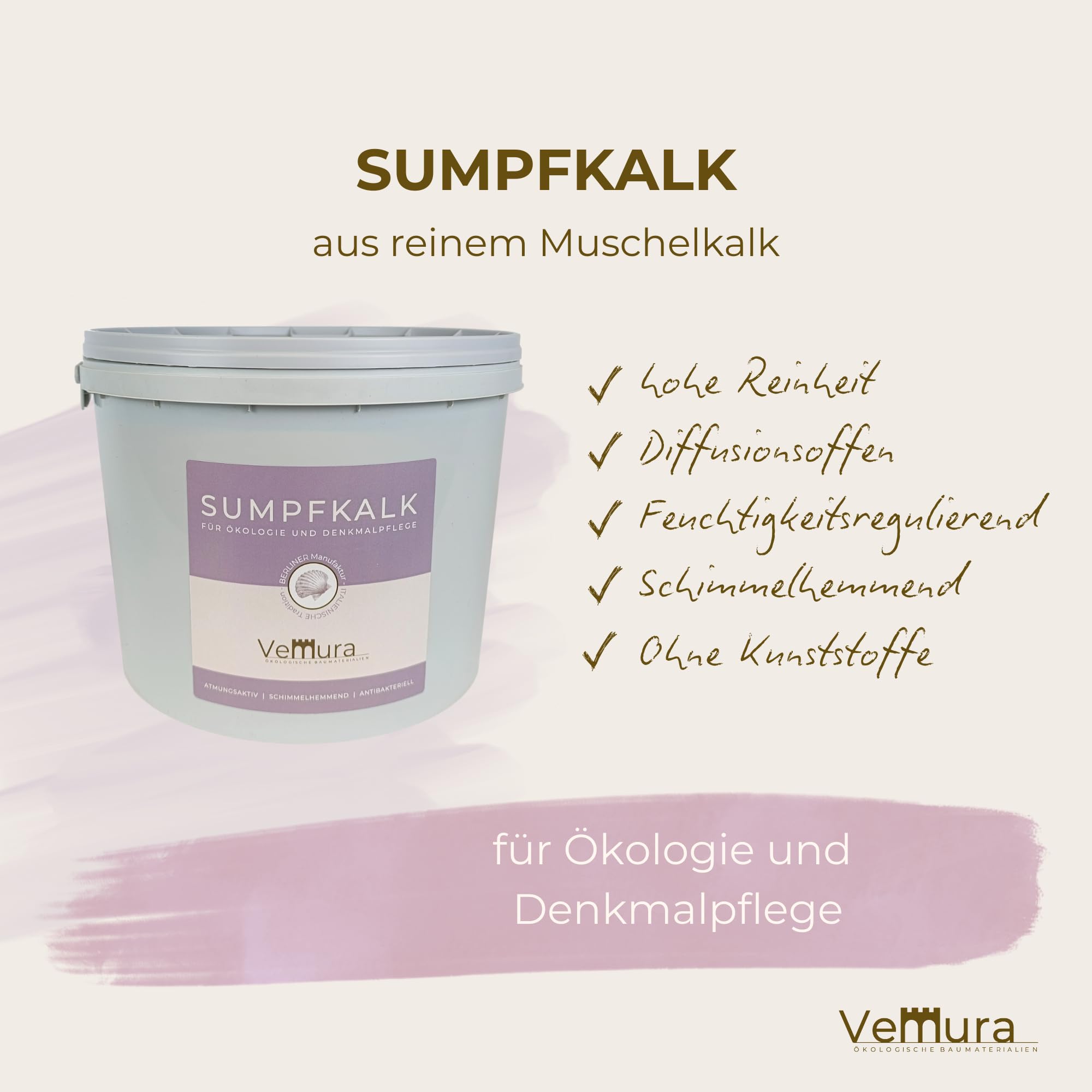 Sumpfkalk, Ökologischer Baustoff für Fachwerke und Altbauten, 12,5 kg