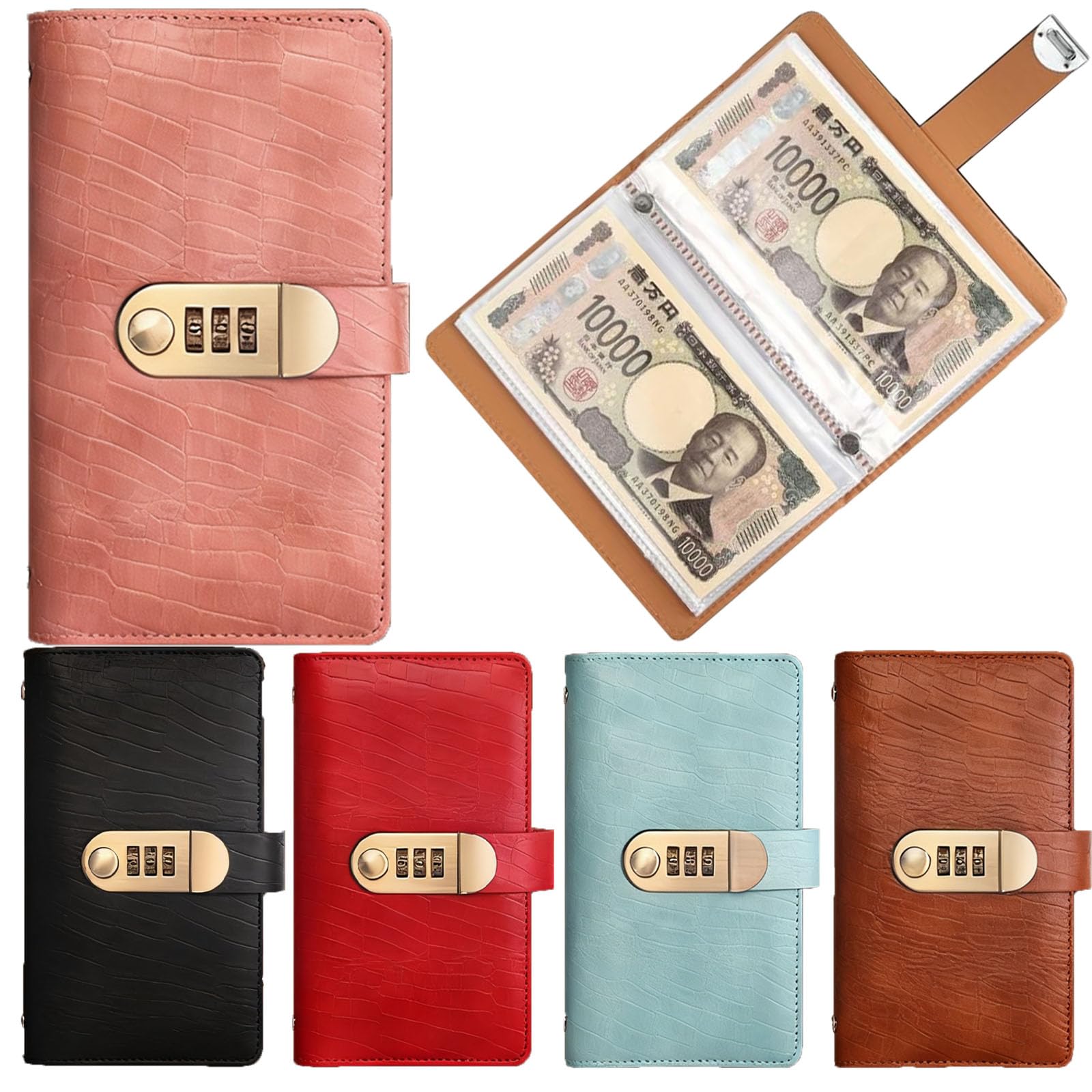 Amazon.co.jp: JUNXINHENGFA 貯金箱 お札 100枚収納可能 貯金ファイル