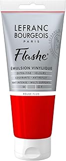 Lefranc Bourgeois Flashe Vinyl Paint, 80ml (2.7-oz) Tube, Fluorescent Red