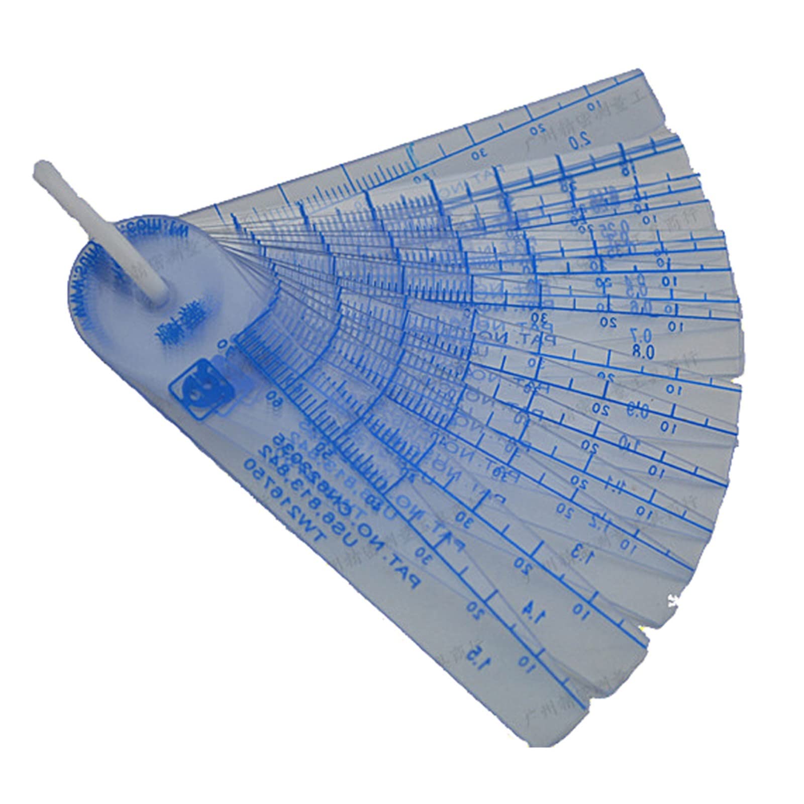 Miernik Feelera 26 ostrzy Feeler Gauge pomiar metryczny 0.02 do 4mm grubości szczelina metryczny wypełniacz Feeler Gauge plastikowe narzędzia pomiarowe