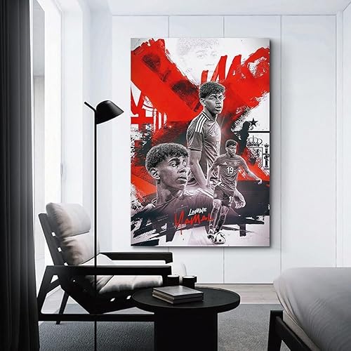 Miniatura 3 de Lamine Yamal - Póster deportivo para decoración de pared, impresión de fotos, regalos para el hogar, decoración moderna