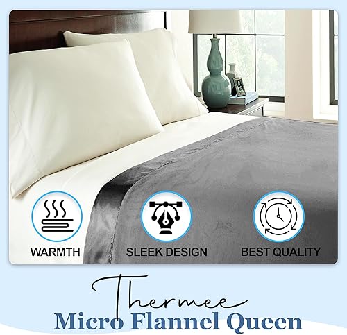 Miniatura 3 de Microcobija de franela Shavel, Pizarra, King