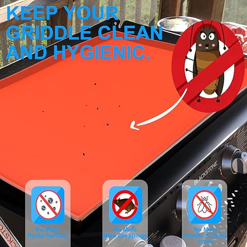 Miniatura 4 de Alfombrilla de silicona de 28 pulgadas para parrilla Blackstone de 28 pulgadas, cubierta de parrilla de 28 pulgadas, alfombrilla de silicona