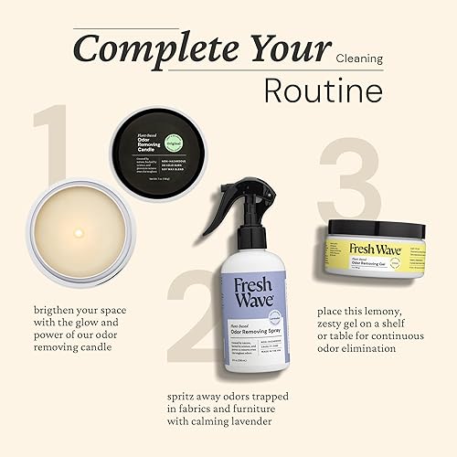 Miniatura 6 de Fresh Wave Vela para eliminar olores, 7 onzas, alivio de olores más seguro  Quema al menos 30 horas  Eliminador de olores natural a base de plantas