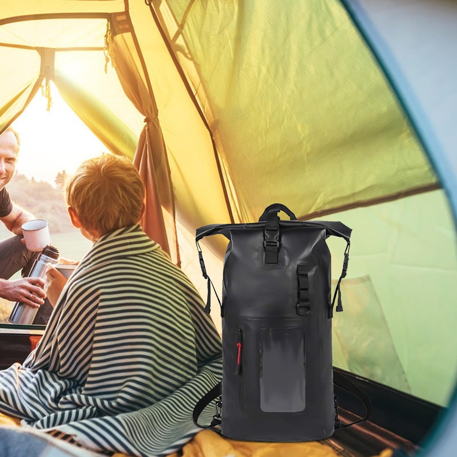 Zaino Sacca Stagna Impermeabile 30L Grande Capacità Di Archiviazione E | Sacca Stagna Multiuso Per Donne, Uomini, Viaggio, Canottaggio, Kayak, Campeggio E Spiaggia