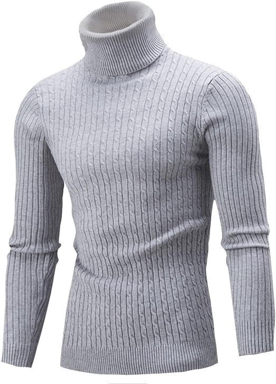 Maiyifu-GJ 3 Pack Mens Slim Fit Turtleneck Sweater Knitted Long Sleeve Thermal Pullover Sweater Lightweight Ribbed Basic Tops