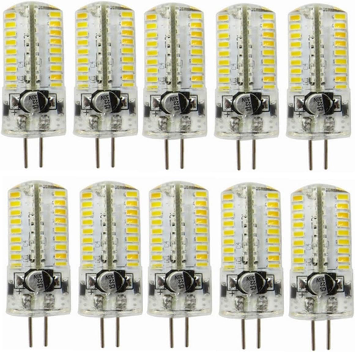 Non Dimmble G4 LED Bulb Lamp 4W LED Bulbs 280LM AC12V DC 12V-24V 360 Degree Beam Angle Replacement of 30W Halogen 10pcs (Color : Cool White)