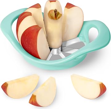 Rainspire Apple Cutter 8 Slices, 8 Blade Apple Slicer and Corer, Apple Corer Tool with Stainless Steel Blades, Super Sharp Fruit Cutter Fruit Slicer, Mint Green