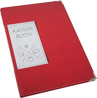 Logbuch-Verlag - Libro de cuentas (DIN A4), color rojo y verde, color rojo mit Metallecken