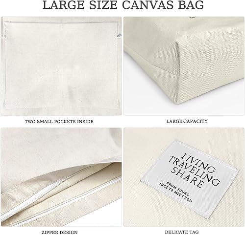 Miniatura 22 de Bolsa de lona con diseño de bolsillo externo, aspecto elegante, correa de hombro ajustable