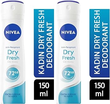 Nivea Dry Fresh Kadın Sprey Deodorant, 150 ml (2 paket)