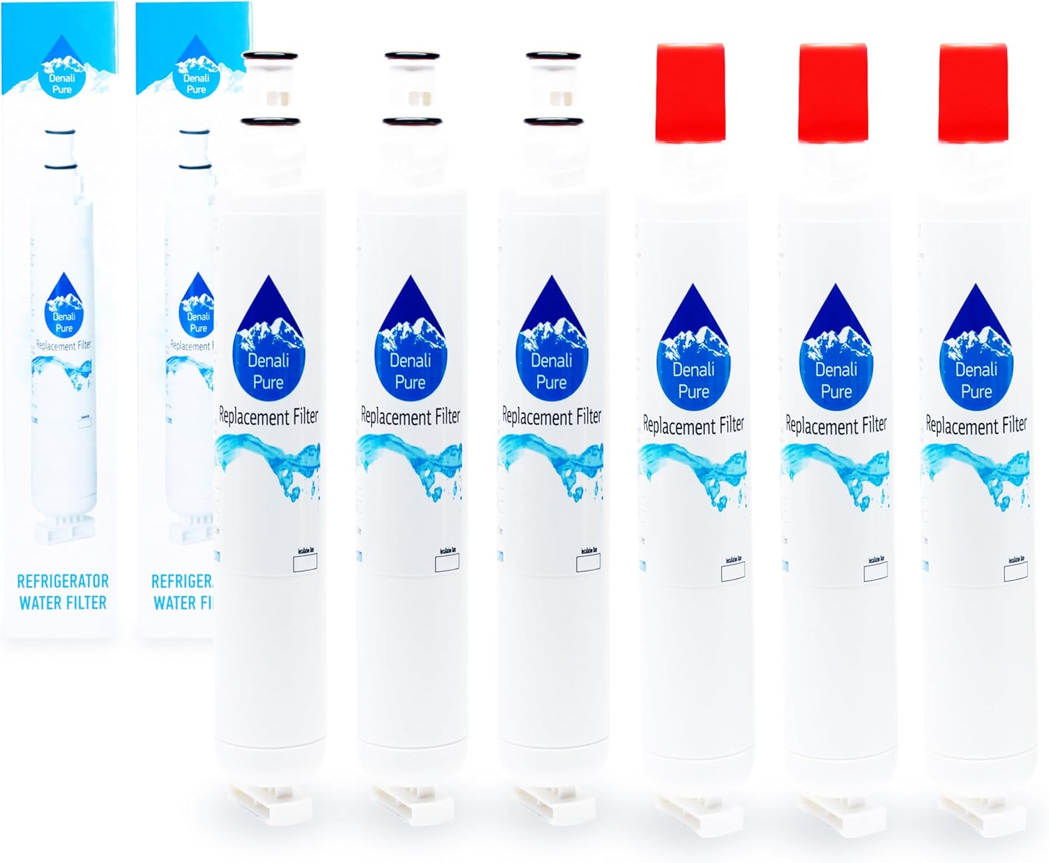 6-Pack Replacement for Whirlpool G2IXEFMWB01 Refrigerator Water Filter - Compatible with Whirlpool 4396701 Fridge Water Filter Cartridge