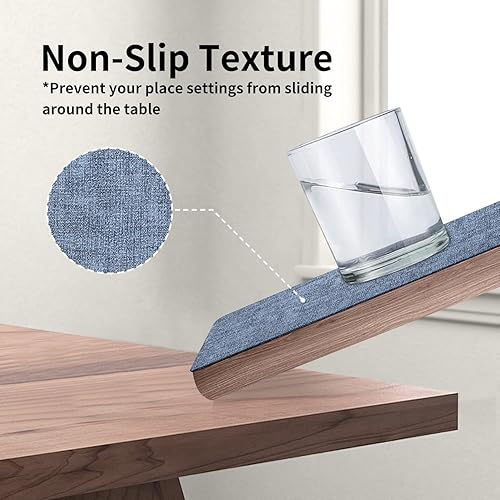 Miniatura 6 de Maxpearl Juego de 6 manteles individuales de piel sintética, impermeables, se limpian con un paño, resistentes al calor, antideslizantes, adecuados