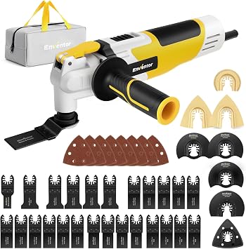 Enventor Oscillating Multi Tools, 280W 15000-22000 OPM, 6 Variable Speeds