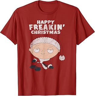 Happy Freakin' Christmas Stewie Distressed Art T-Shirt