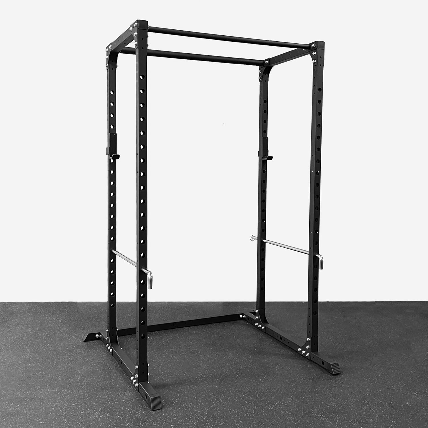 Nexo Power Rack 4x4 Power Cage - Workout Station Home Gym for Weightlifting Powerlifting and Strength Training with J Hooks and Spotter Pins