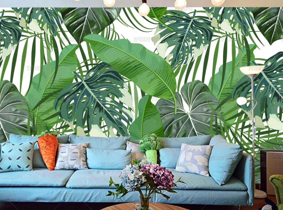 Papier peint intissé tropical pour masquer les imperfections des murs de chambre