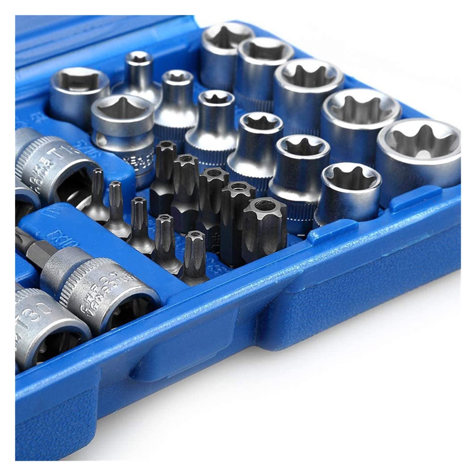 yaoqijie Gniazdo Torx Star Set & Bit Male Kobieta E Gniazda z Torx Narzędzie Ki, zewnętrzny moment obrotowy Gniazdo Ustaw narzędzie do naprawy silnika lasting (Color : 29PCS)