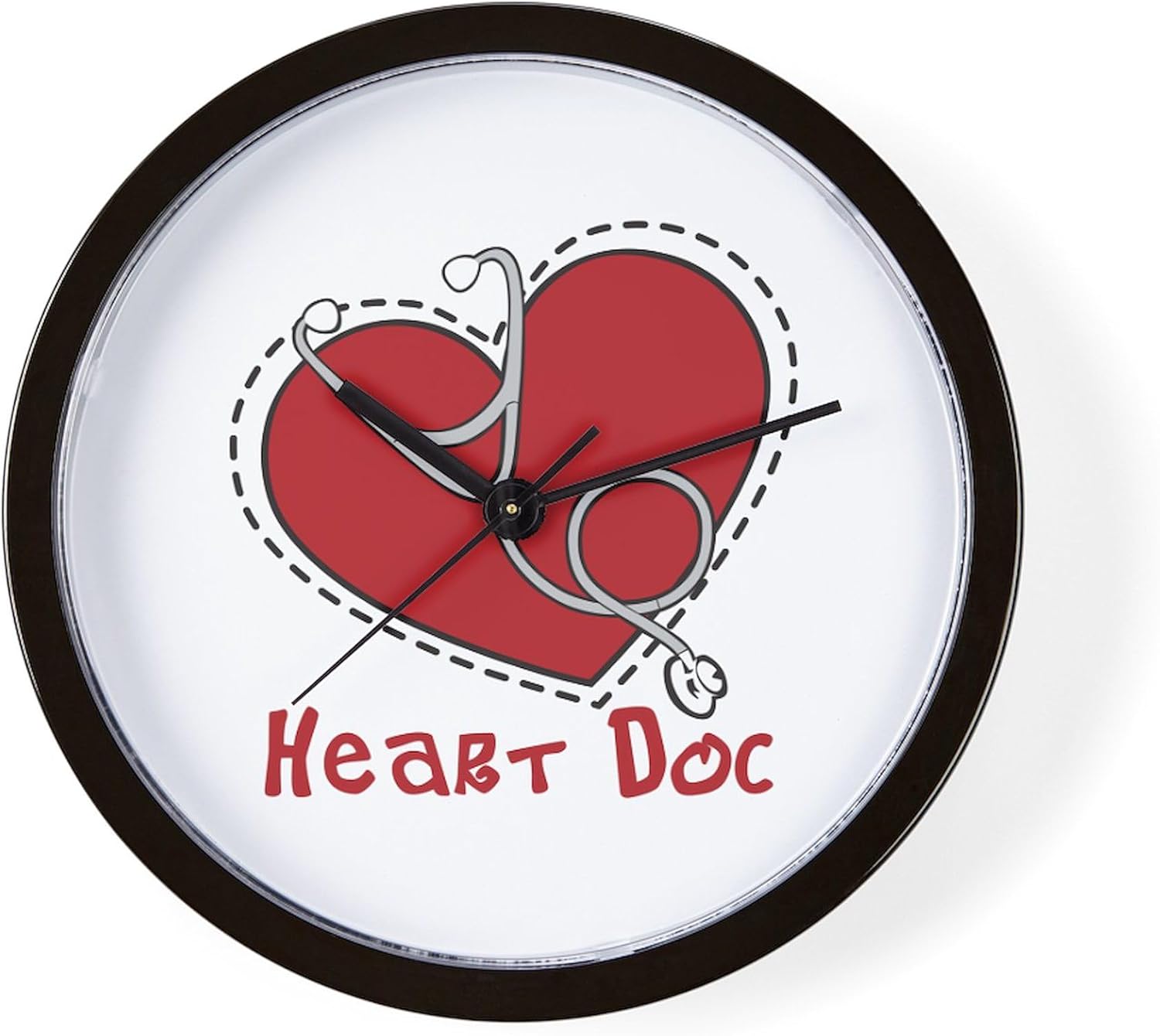CafePress Heart Doc 10" Wall Clock for Livingroom, Kitchen, or Office