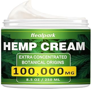 Healpark hemp Cream - 8.5 fl oz -with Arnica,MSM, Turmeric, Menthol