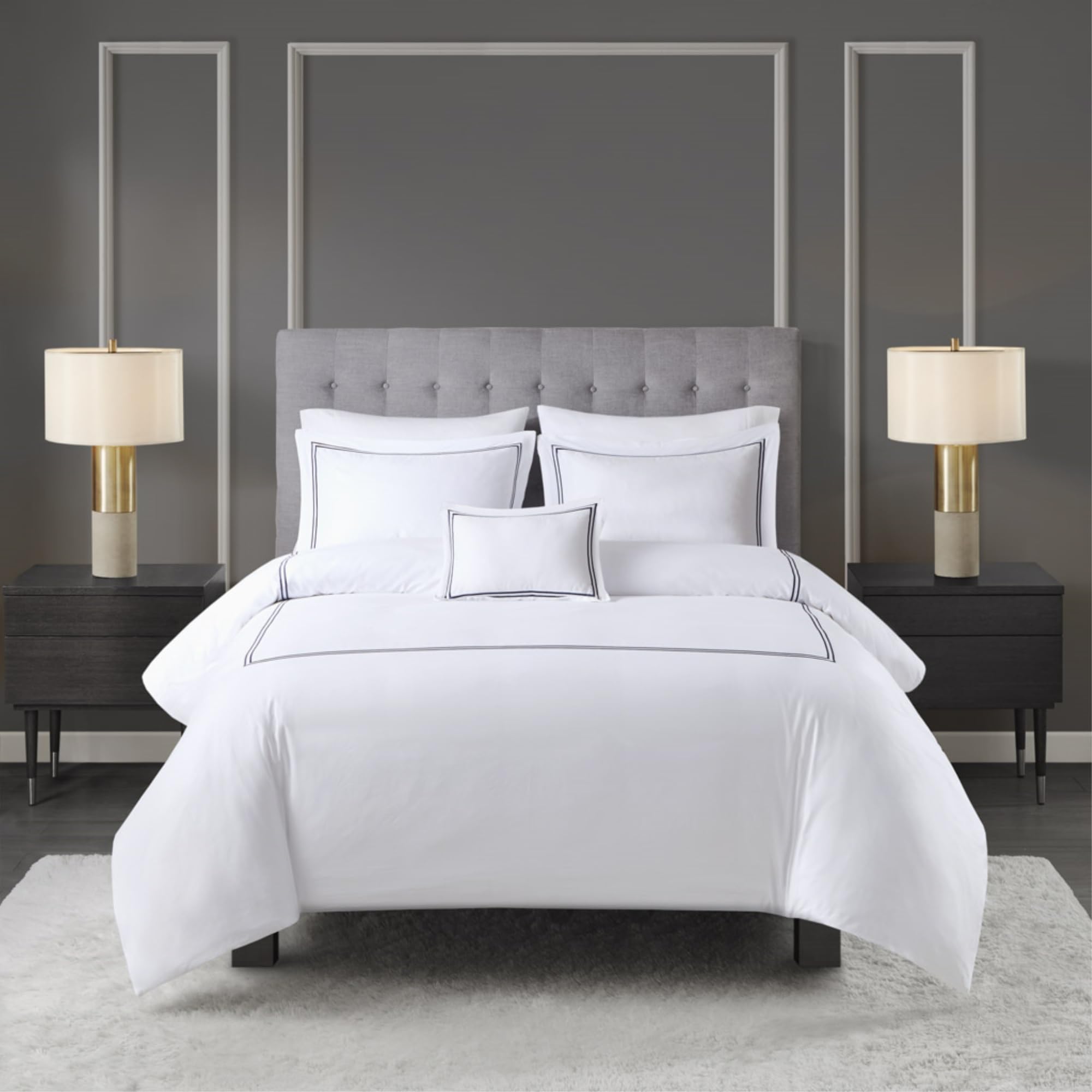 Amazon.com: Luxury 500 Thread Count Cotton Duvet Cover Set