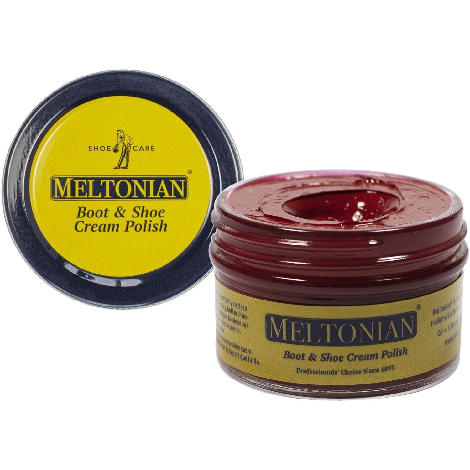 Meltonian Cream Shoe Polish, Boot Polish, Leather Shoe Polish Oil Based with Beeswax, Restores and Protects, Over 60 Colors
