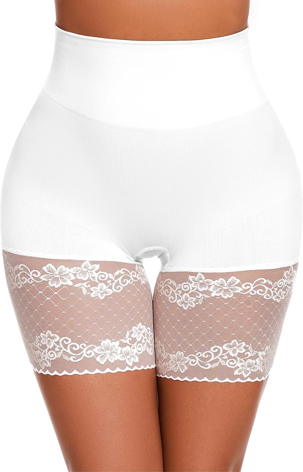 Lace Slip Shorts for Under Dresses Tummy Control Butt Lifter Seamless High Waisted Under Shorts Bodyshorts Shapewear
