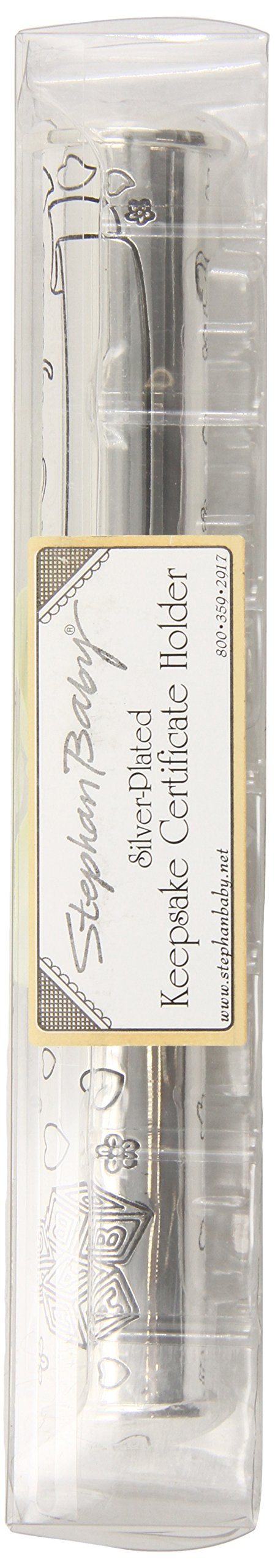 Stephan Baby Silver Plated Engraved Keepsake Birth Certificate Holder