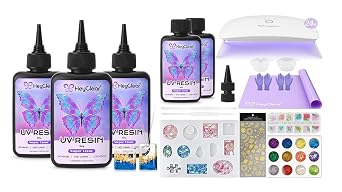 HeyClear 300g UV Resin kit + 200g with Large UV Light