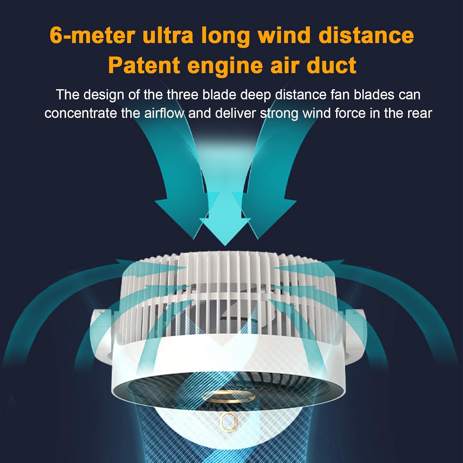 ZJchao Table Fan, Battery Powered Fan Control with Adjustable Speed and Charging for Home Office, Bedroom, Dorm, Indoor/Outdoor Use