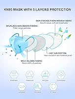 Vista 2 de HUHETA 50 PCs KN95 Face Mask, 5-Layer Face Mask Filter Efficiency≥95%