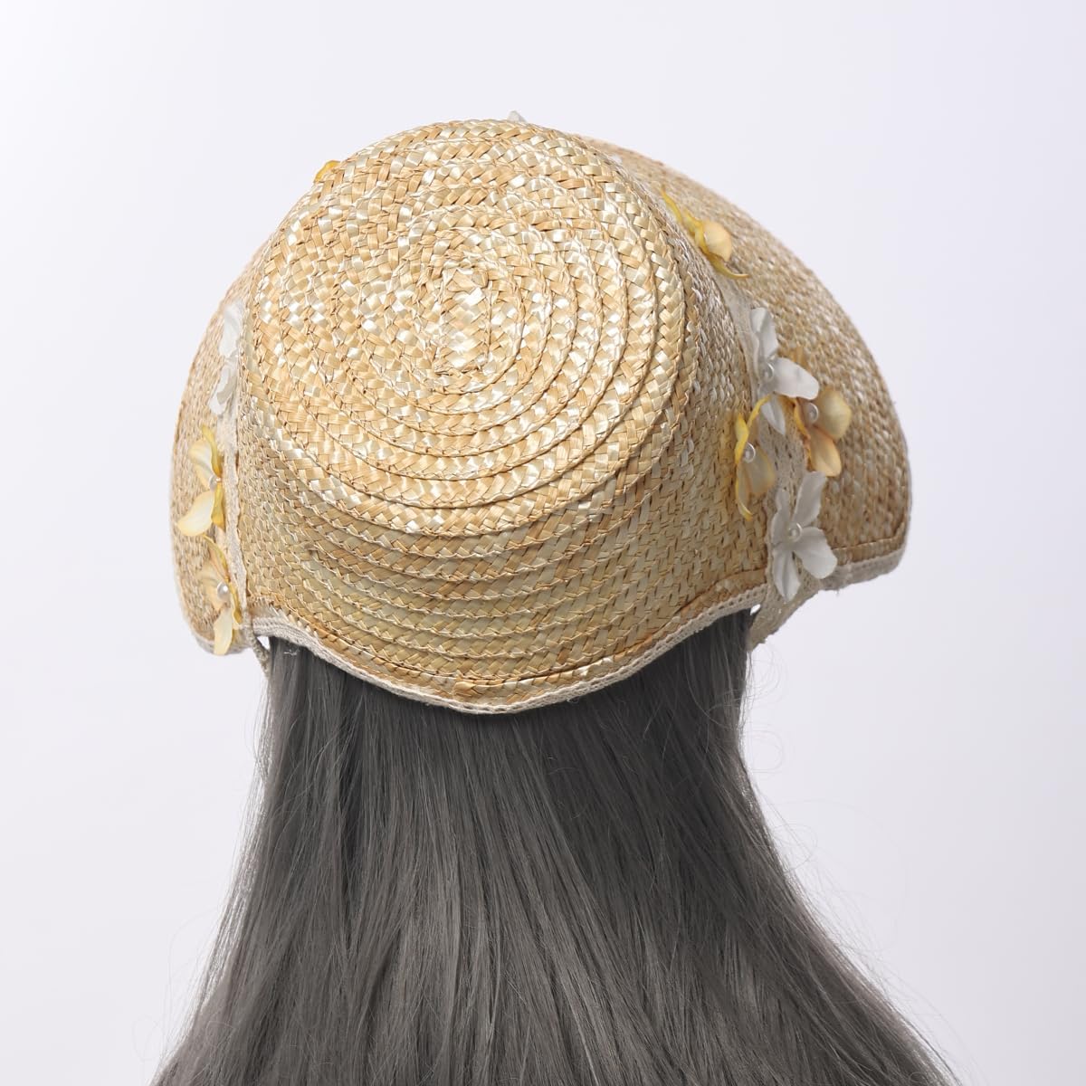 Ladies Tea Party Women Sun Hat Wide Brim Hat Roll up Cap Beach Straw Hats Brown