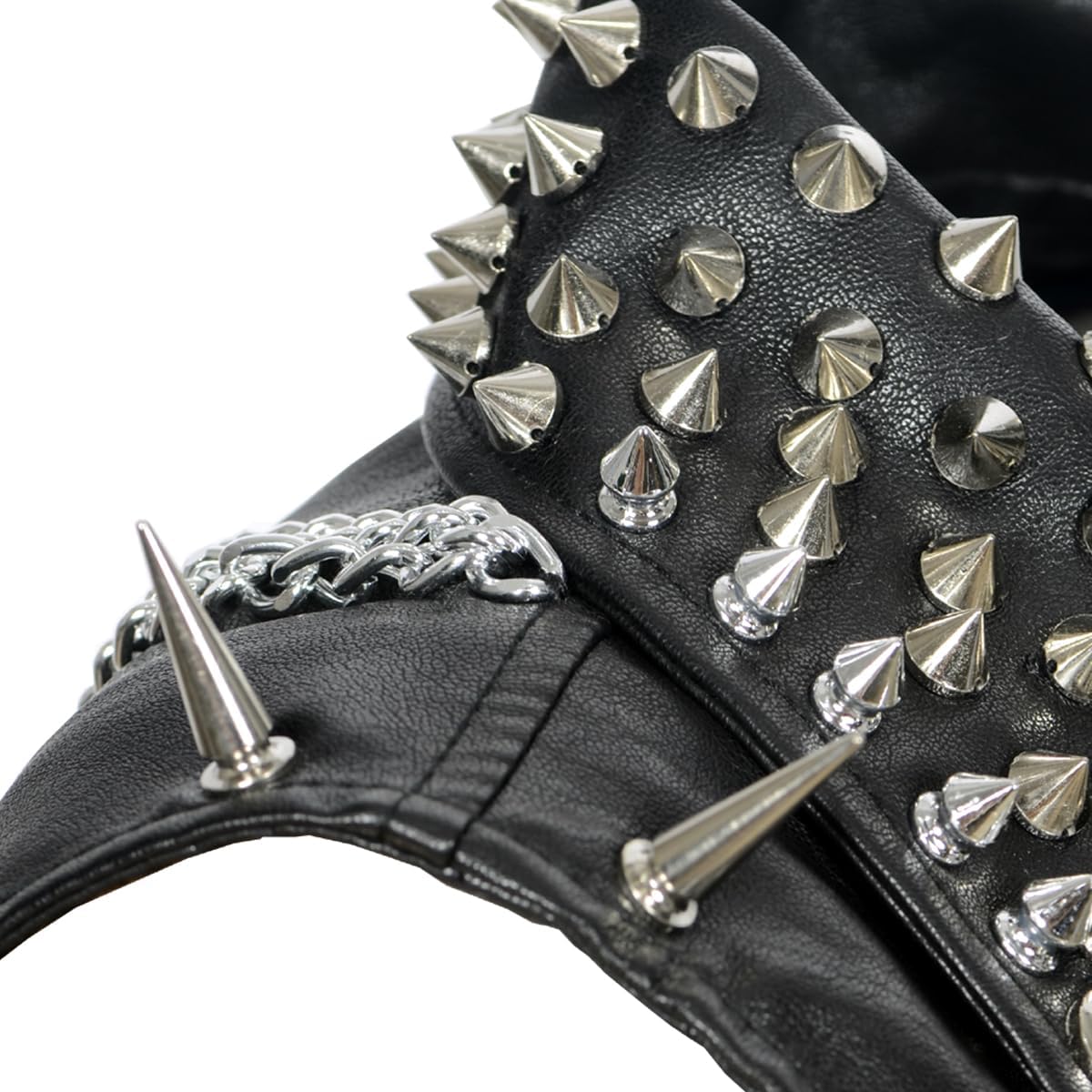 Fashion SX Men's punk rock rivet leather jacket club motorcycle bicycle slim fit printed leather vest