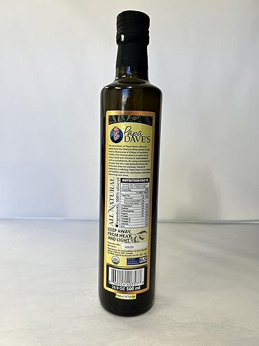 Miniatura 8 de Papa Dave's Aceite de oliva virgen extra orgánico certificado por USDA, contiene polifenol primero prensado en frío, aceite de oliva rico