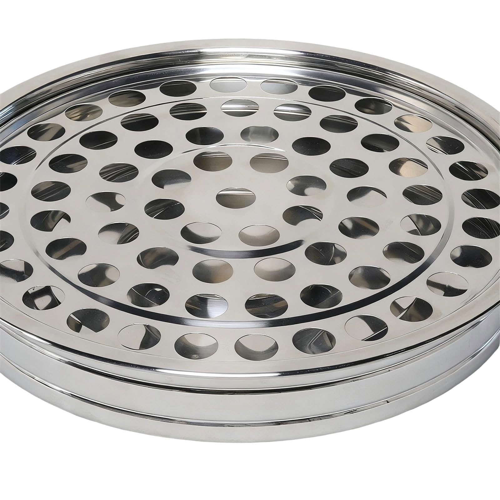 Vassoio in acciaio inox per comunione, design a 72 fori con coperchio, grande capacità, per servizi religiosi, forniture in acciaio inox