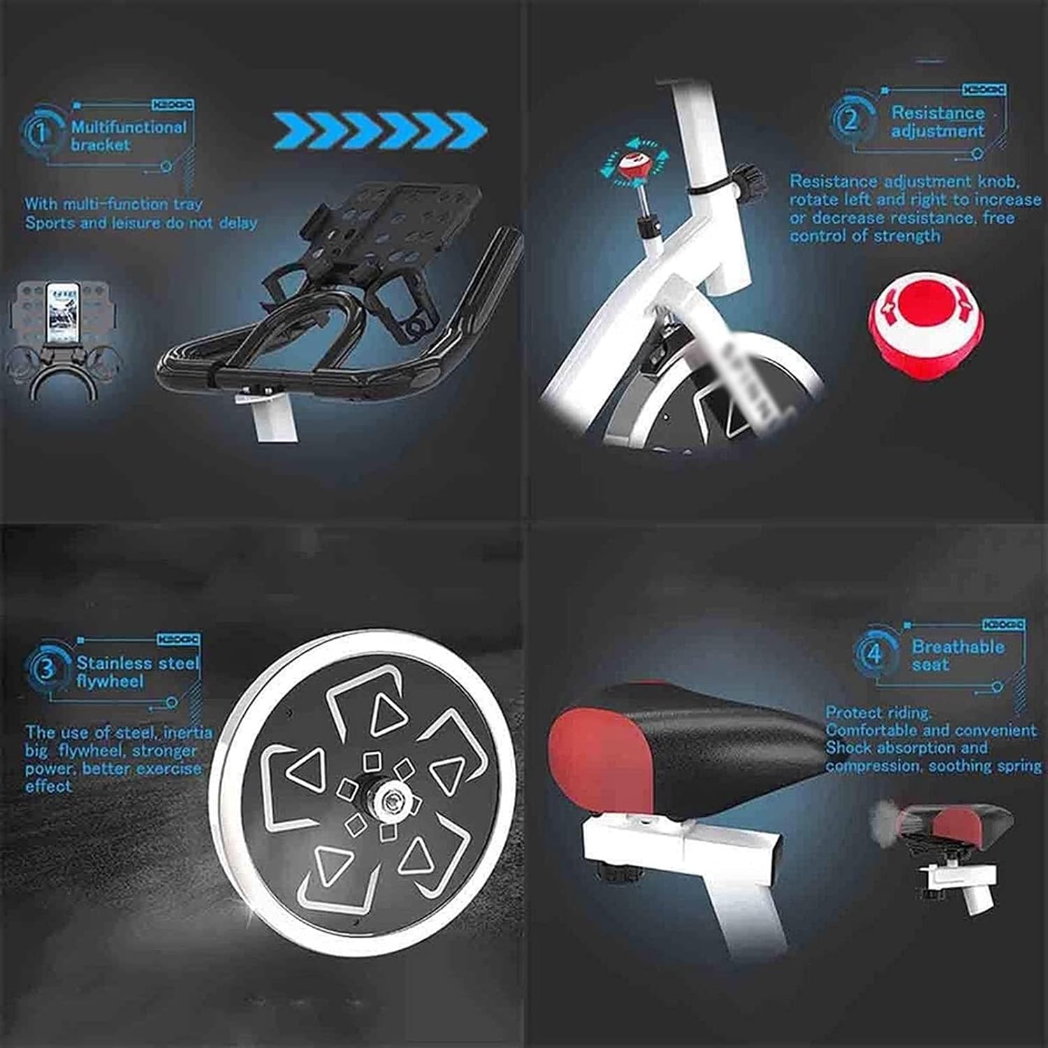 Exercise Bikes Belt Drive Indoor Cycling Bike with Magnetic Resistance Exercise Bikes Stationary Bike Exercise Fitness Equipment