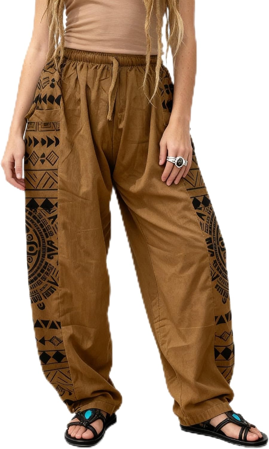 Siamrose Casual Baggy Yoga Harem Pants Lounge Trousers Men Women, with 2 Big Pockets