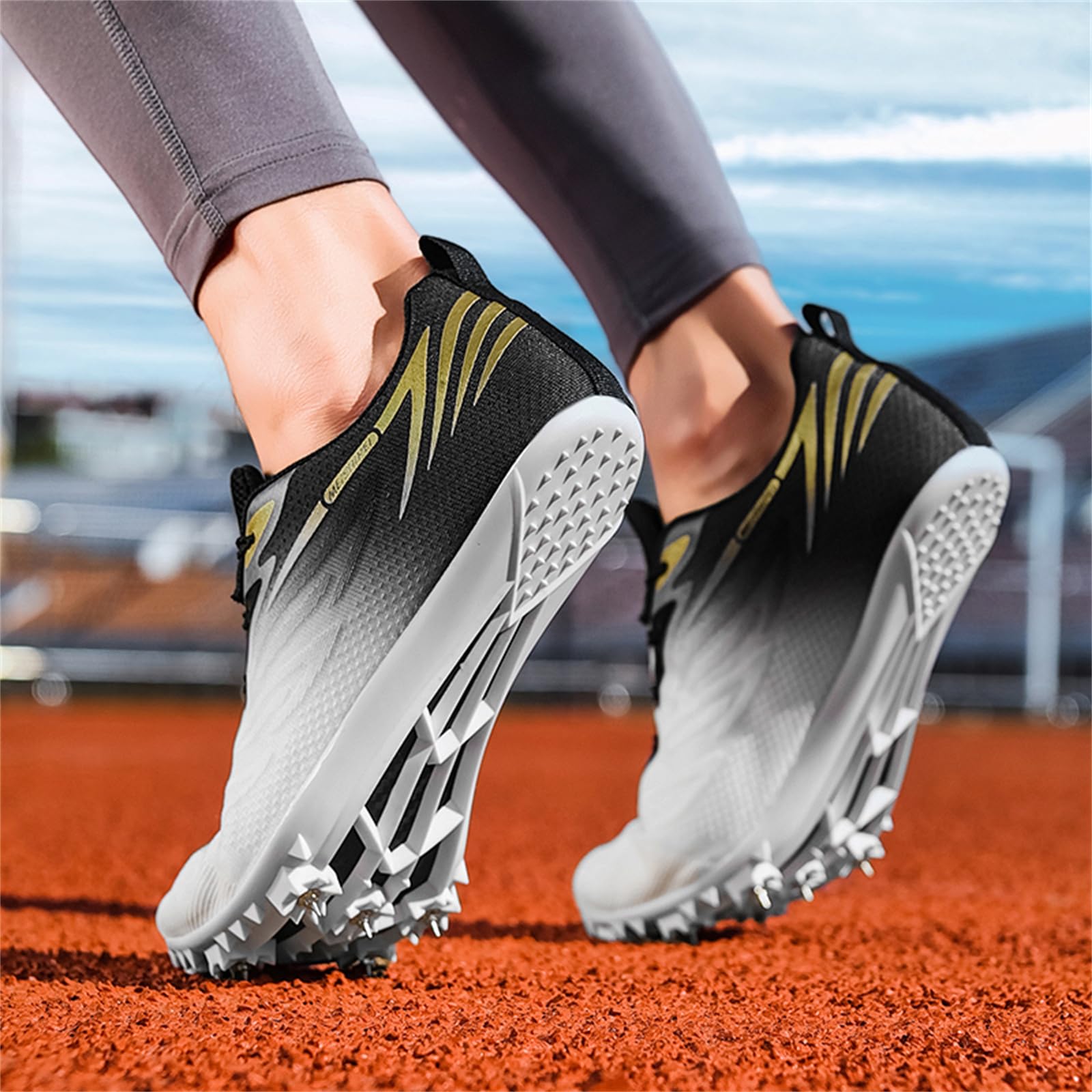 Chaussures D'athlétisme Hommes Femmes Course sur Piste Saut Baskets Enfants Garçons Et Filles Chaussures De Sport À Pointes