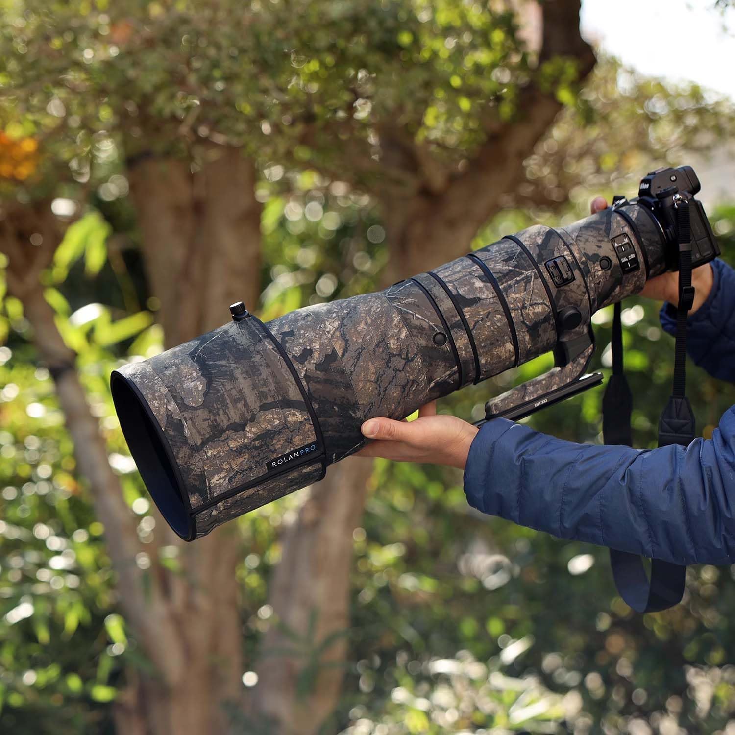 ROLANPRO Lens Camouflage Cover for Nikon NIKKOR Z 600mm f/4 TC VR S Protective Sleeve Outdoor Case