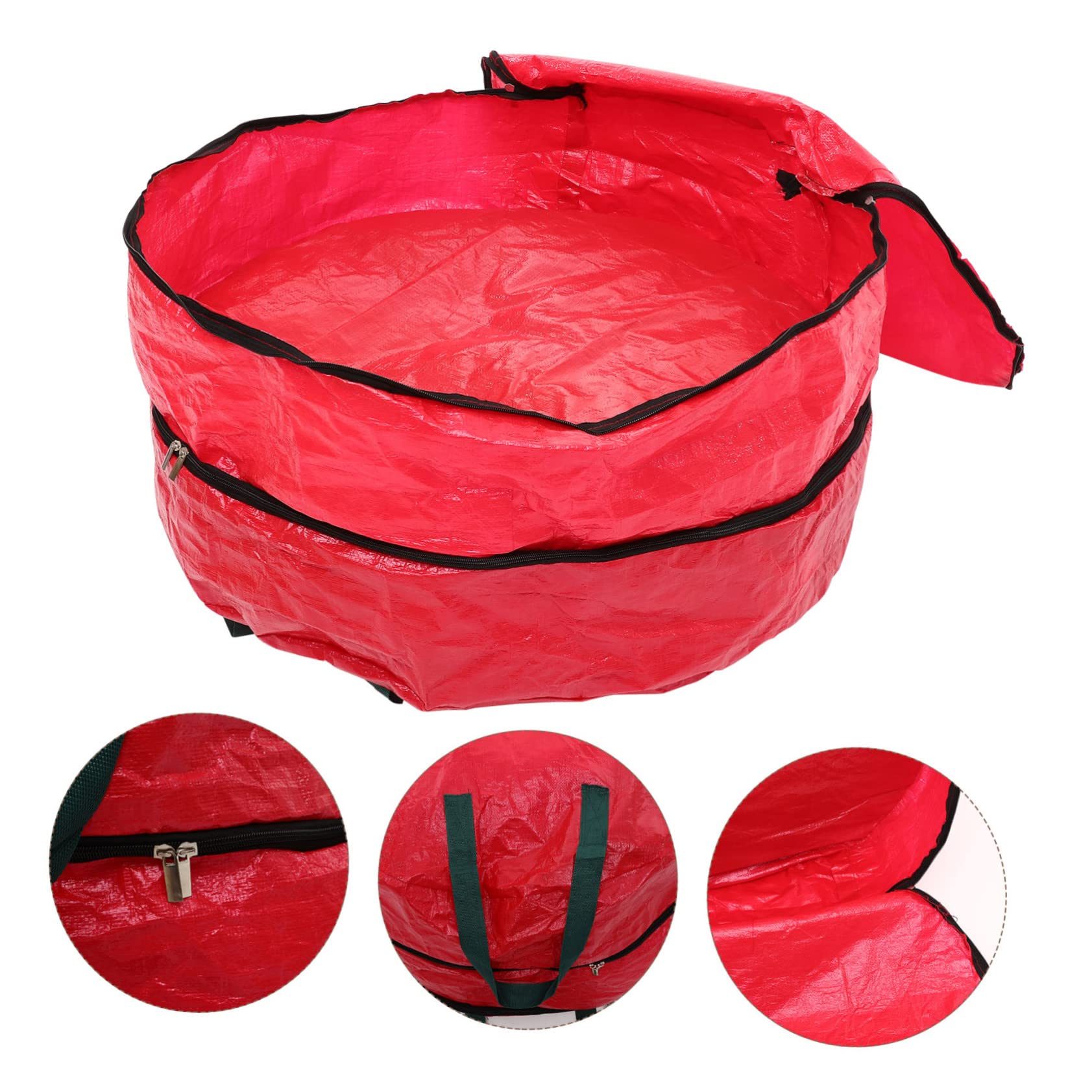 PRETYZOOM 2 Pz Borsa Porta Ghirlande Custodia per Ghirlande Natalizie Ghirlanda di Halloween Custodia Appendini per Ghirlande per Porta D'ingresso Borsa Ghirlanda di Natale Rosso