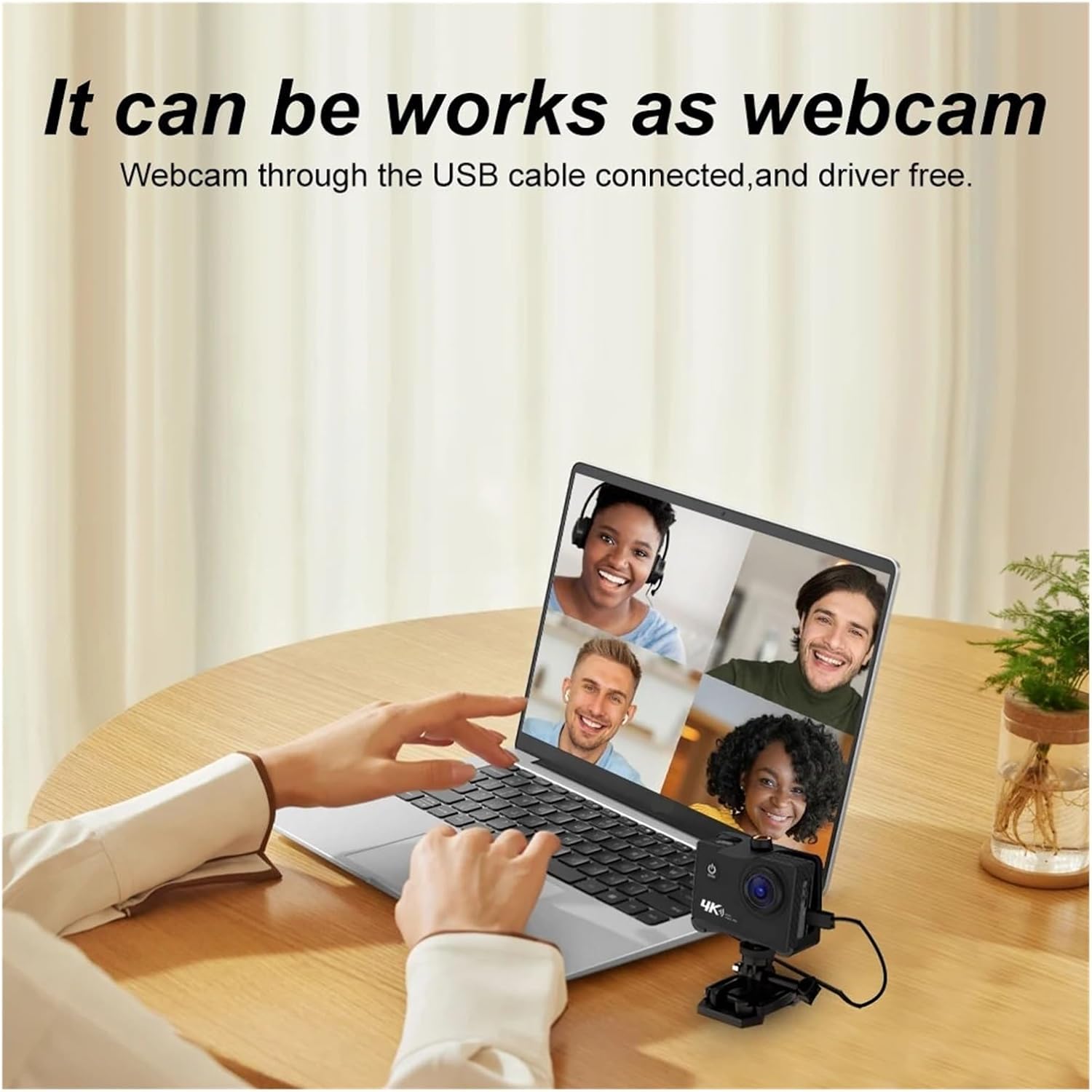 4K Action Camera Ultra HD 16MP WiFi 2.0 Inch Screen 170D DVR Webcam Underwater 30M Helmet Video Recording Sport Camera(NO Card)