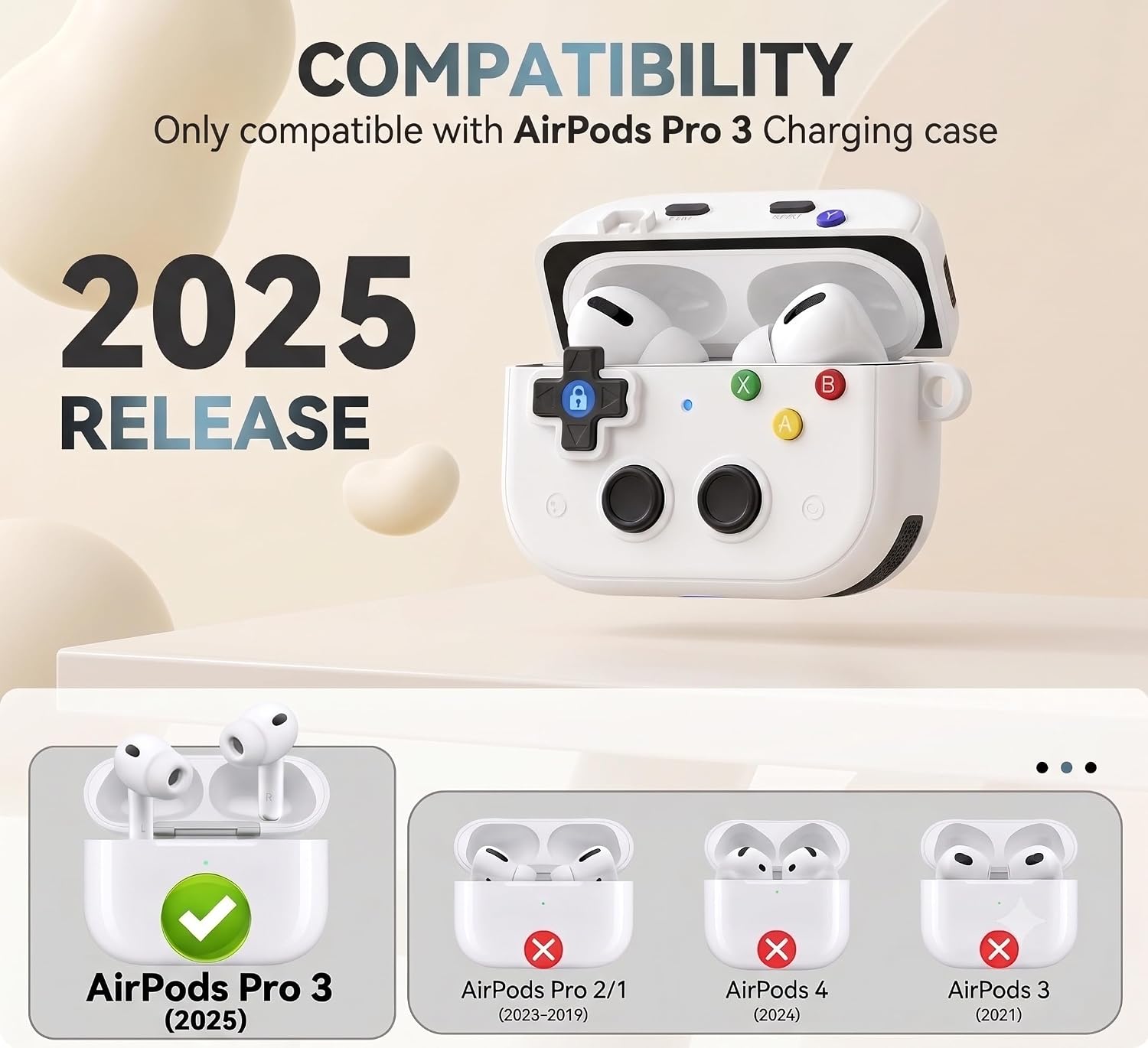 Case for Apple AirPods Pro 3 Game Console Design