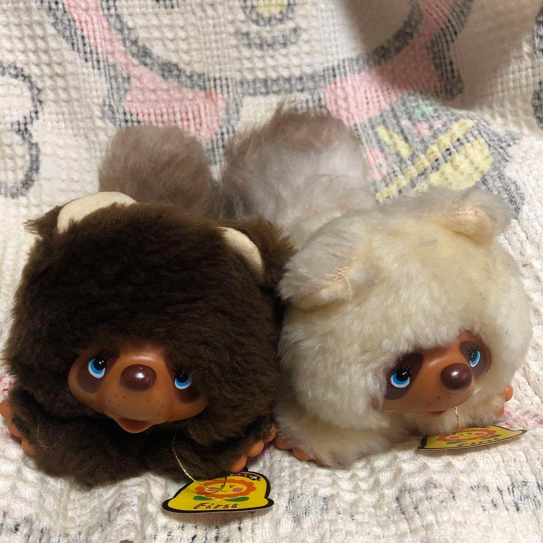 ファースト社 レトロ タヌキ オリジナルペット モンチッチ風 2コセット