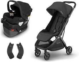 Minu V3 Stroller + Mesa V3 Infant Car Seat Travel System Combo - Adapters, Car Seat, Base + Infant Insert Included – Jake (Charcoal)