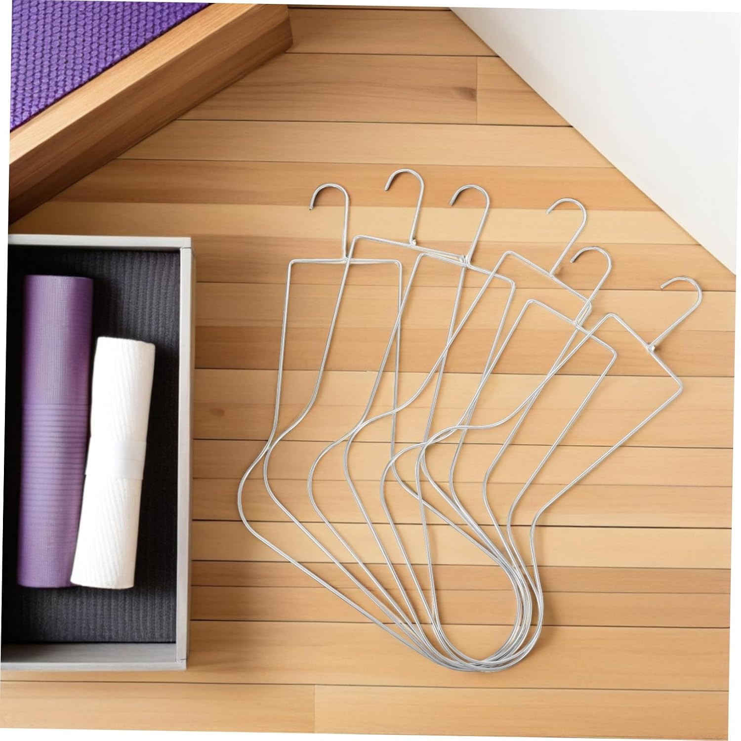 TEHAUX 6pcs Sock Blockers Stainless Steel Sock Stretchers for Drying Shaping Displaying Knitted Crocheted Easy Installation Space Saving Design for Adults