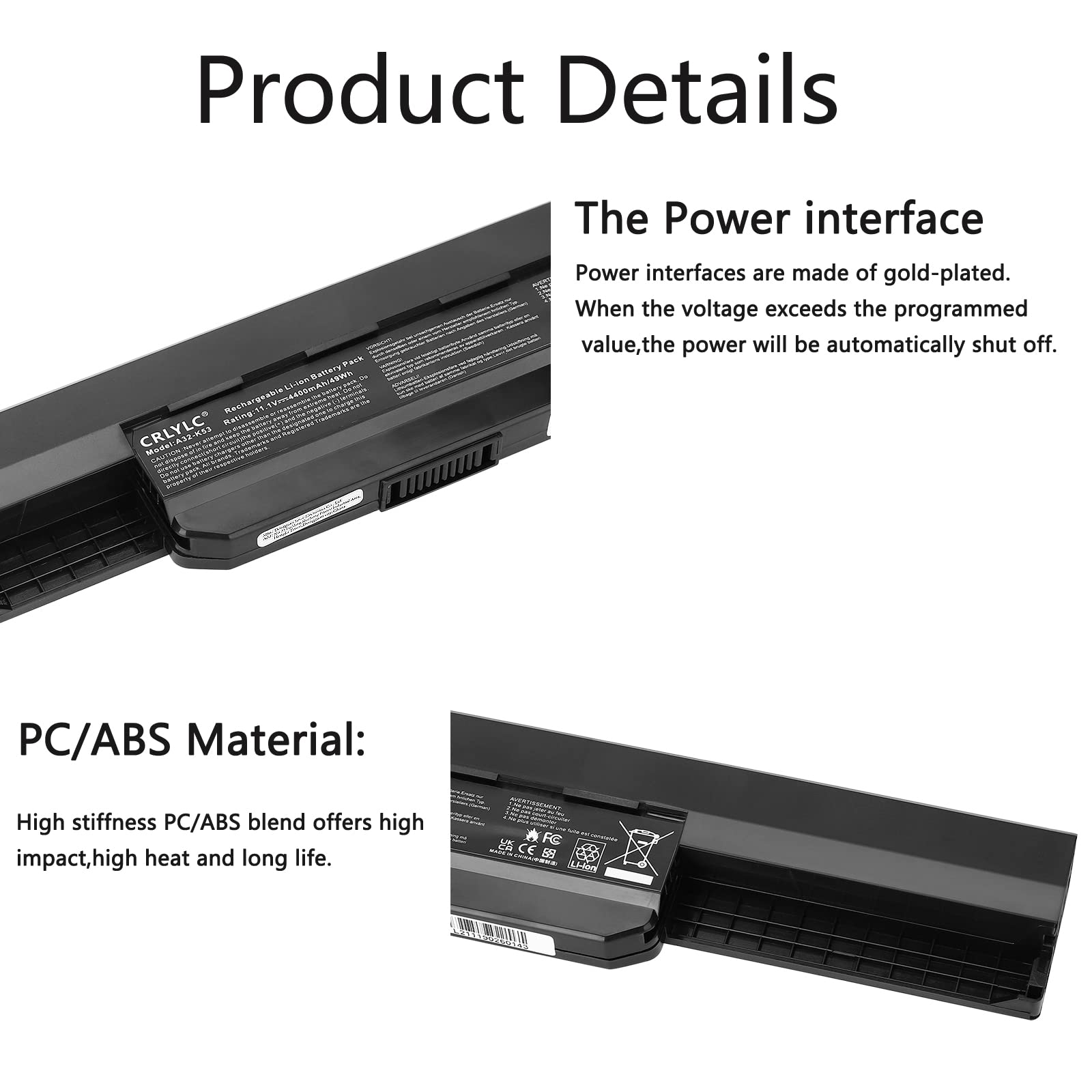 A32-K53 A41-K53 A42-K53 batería de para Portátil ASUS K43 X43 A83 A84 K54 K84 P43 P53 K53 K53E K53S K53SJ K53SV K53T K53U K53Z X53 X53E X53S X53SV X53U X53B X53SC X53SD X53T X54 X54C X54H X54L