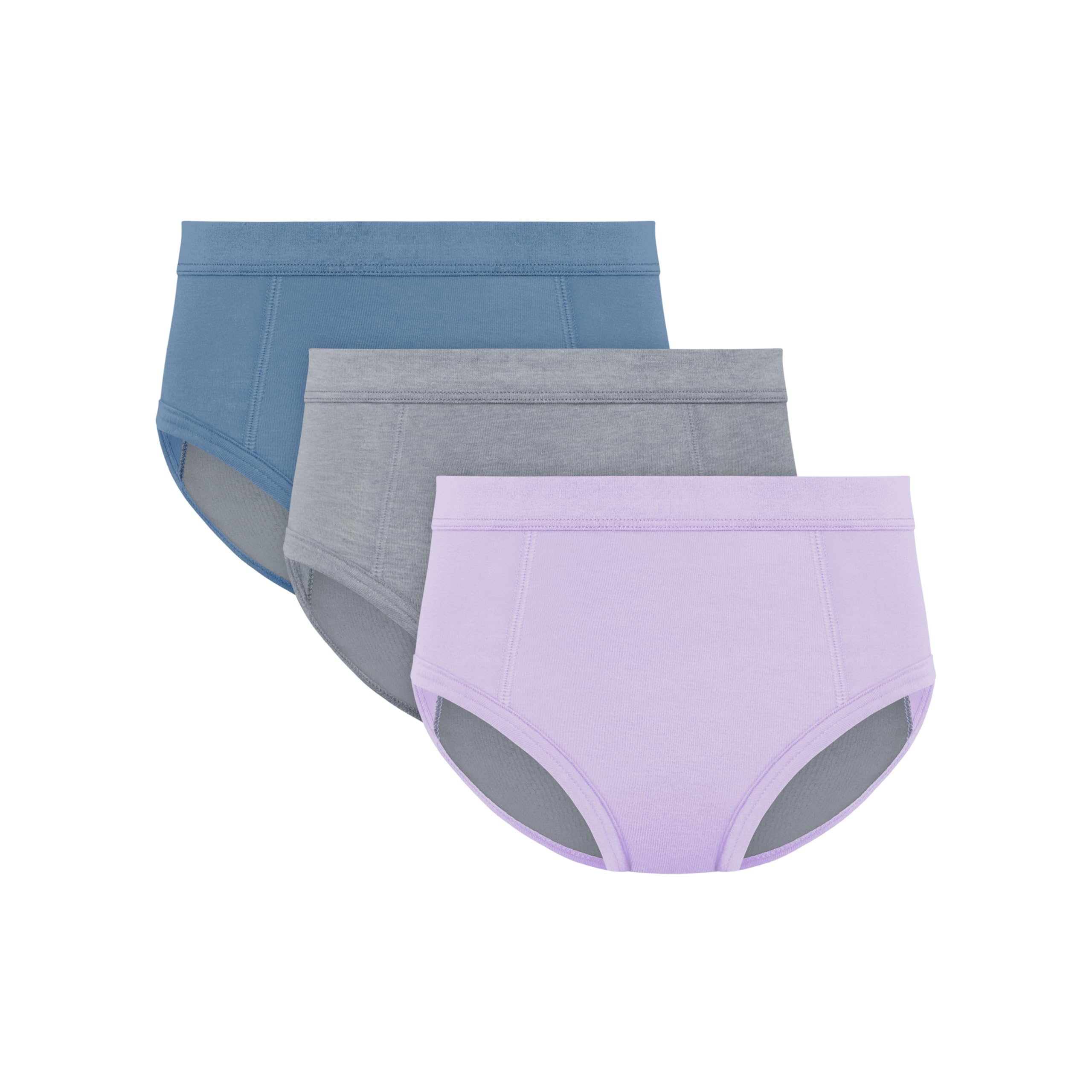 Hanes Assorbimento Slip 3 Paia Confident Nights Cotone Intimo Notte per Ragazze Viola/Nebbia/Grigio, 6