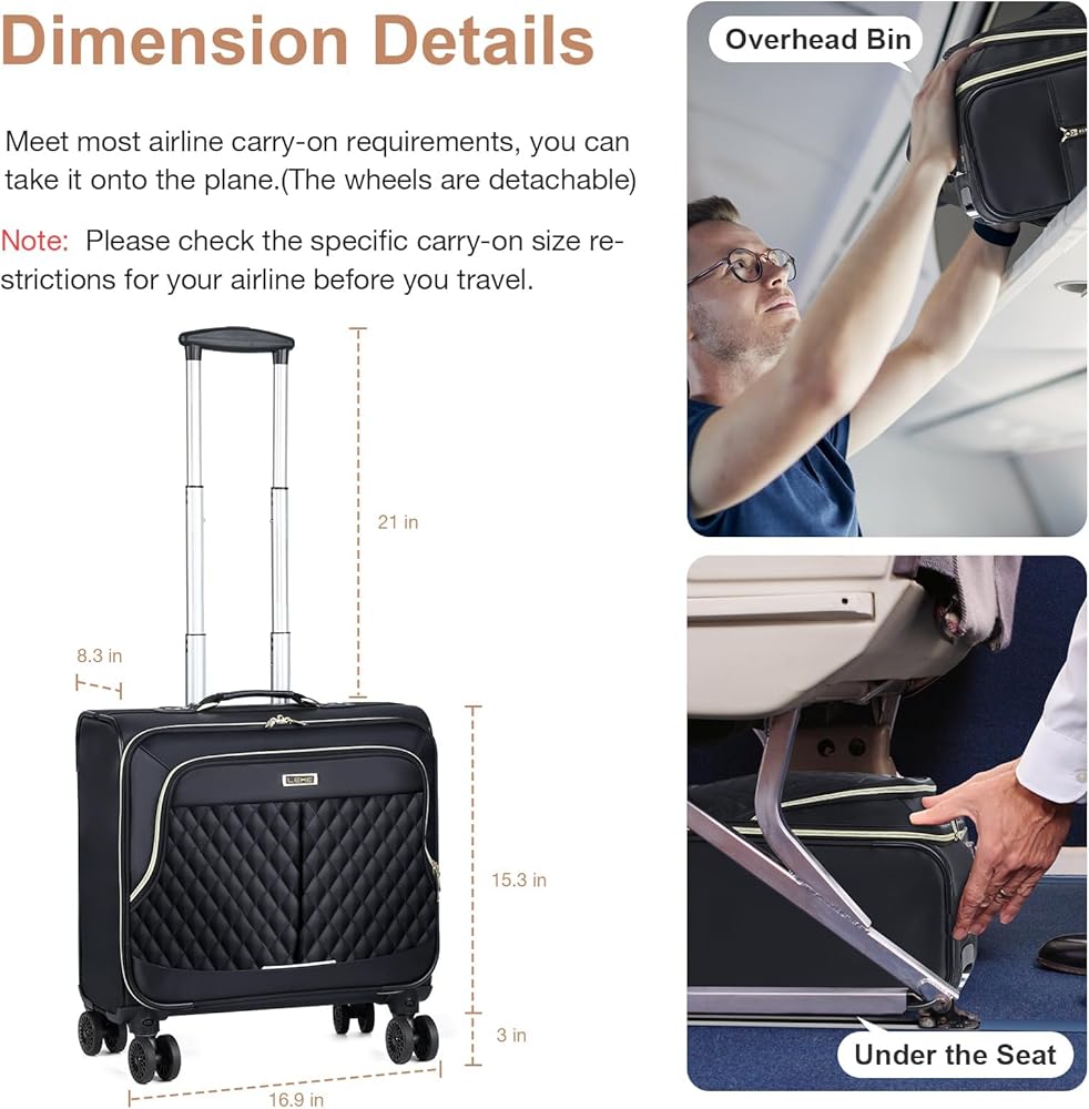 Borsa Laptop Con Ruote Da 17.3" - Trolley Portatile Per Viaggi E Lavoro - Foto 9